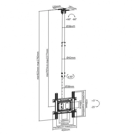 Изображение 2 (Сверхпрочное потолочное крепление для панели FIX PLB-CE1044-01)