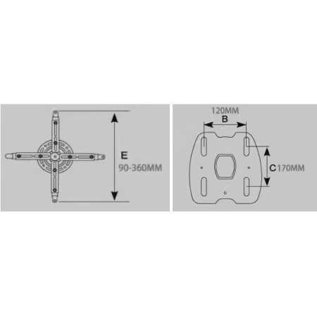 Изображение 2 (Крепление настенное универсальное, для короткофокусного проектора. Classic Solution CS-PRS-17-2W)