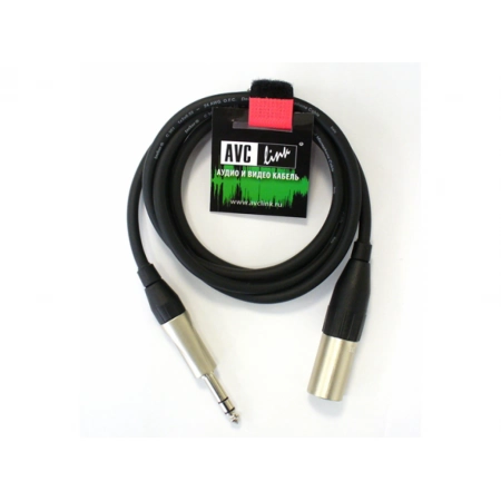 Изображение 1 (Кабель аудио JACK stereo - XLR штекер AVC Link CABLE-957/6-Black)