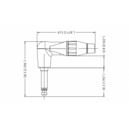 Изображение 2 (1/4” (6.35мм?) Phone моно штекер Amphenol TM1RJ)