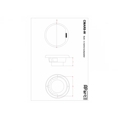 Изображение 3 (встраиваемый громкоговоритель APART CMAR8-W)