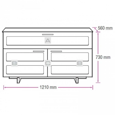 Изображение 3 (Тумба 2-секционная для ТВ BDI Avion 8928 Cherry)