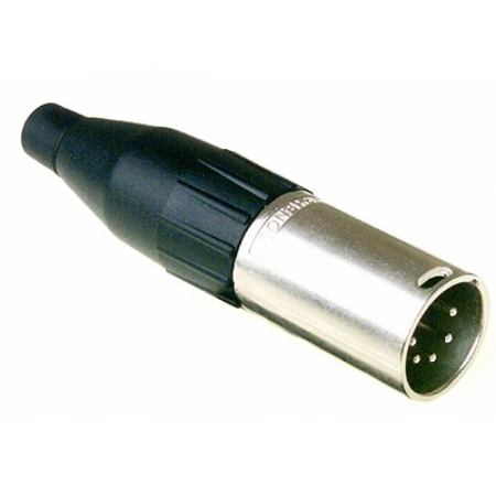 XLR 5 штекер на кабель цвет никель Amphenol AC5M