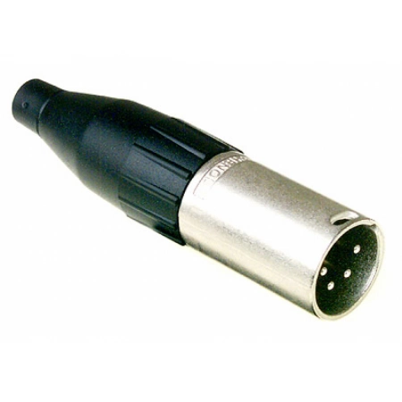 XLR 4 штекер на кабель цвет никель Amphenol AC4M