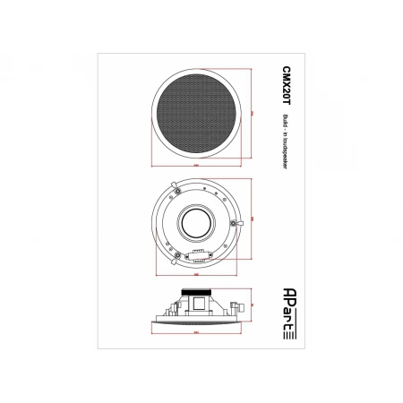 Изображение 4 (встраиваемый громкоговоритель APART CMX20T)