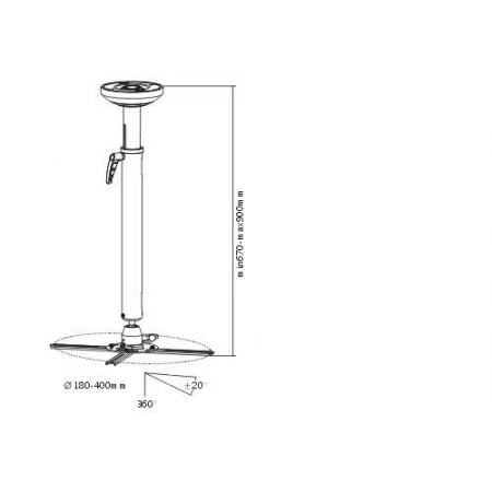 Изображение 2 (Потолочный кронштейн Classic Solution CS-PRB-1602M)