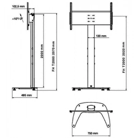 Изображение 2 (стойка напольная под плазменную панель/LCD/TV SMS Flatscreen FH T2000 A/S EU)