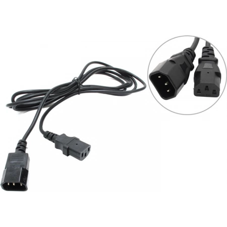 Кабель питания монитор-компьютер Hyperline PWC-IEC13-IEC14-5.0-BK